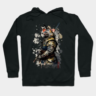 Painting of a Samurai Cat Hoodie